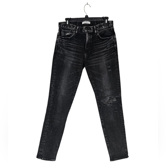 Moussy Vintage High Rise Black Distressed Skinny Ankle Jeans 27 Preowned - Picture 1 of 10
